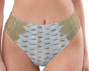 Mermaid High Waisted Bikini Bottom Recycled