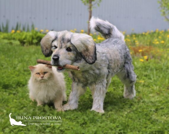realistic plush dog