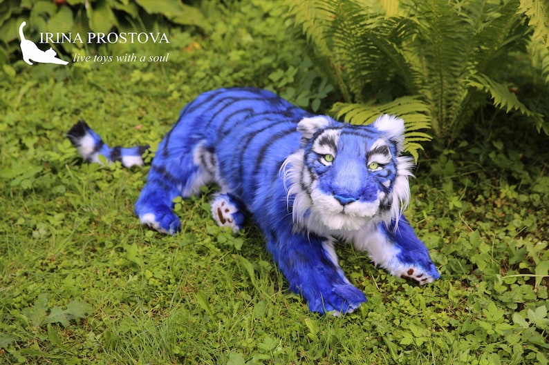 Tiger Jungle Jake FOR EXAMPLE for order Blue tiger plush Etsy