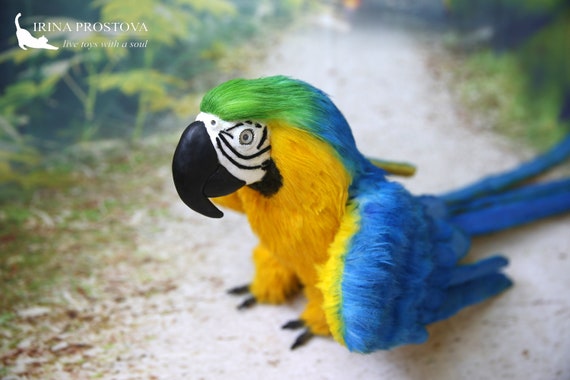 realistic stuffed parrot