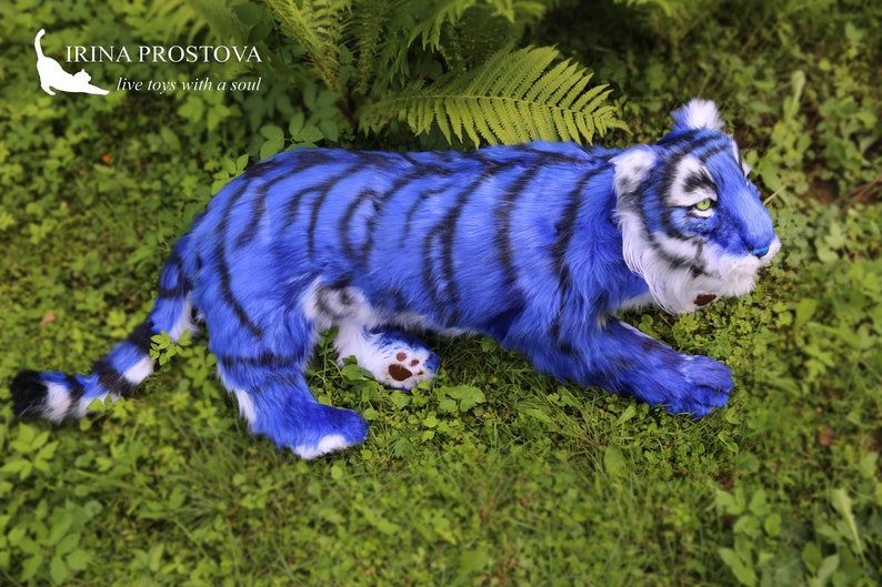 Tiger Ricky FOR EXAMPLE for Order Blue Tiger Plush Toy Etsy