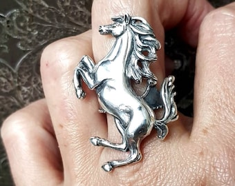 Horse Ring in 925 Sterling Silver - Etsy