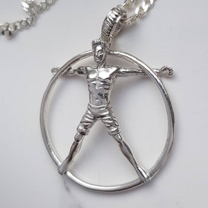 custom jewelry,Sterling silver Aerial silks necklace,pole dance pendant for men, gift for aerialists,sports jewelries,gift for yoga,circus