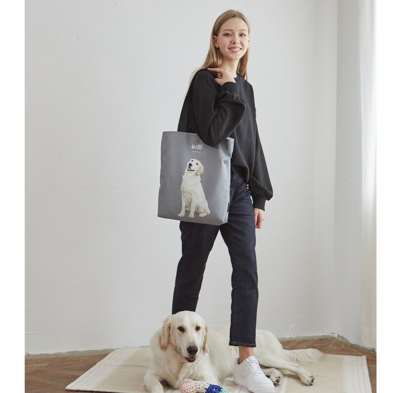 Pet Lover Special Gift Custom Pet Tote Personalized Pet Bag Pet Print Bag Gift for her. Pet Loss and Memorial Gift