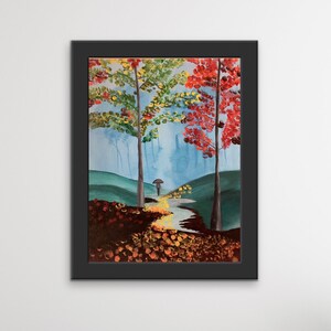 Spring - oil painting, stunning bright colorful spring time, flowers trees, A3/ A4/ A5 downloadable Digital Prints | Home Decor, Wall Art