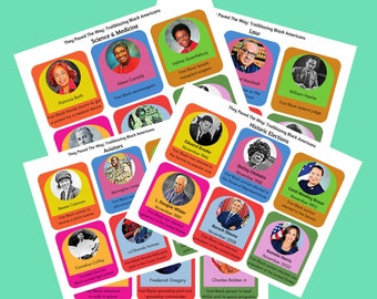Schwarze Geschichte druckbare, berühmte Afroamerikaner Bulletin Board (PDF-Dateien)