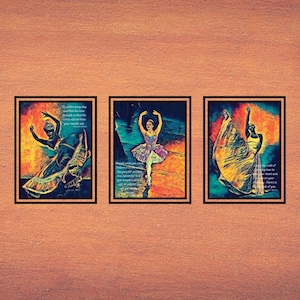 African American Wall Art, Black Dancers, African American Printable, Black Dancers Printable, Three Digital Prints of Black Dancers