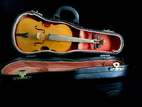 6 instrumentos musicales modelo impresionante 1 Mini violín con soporte 