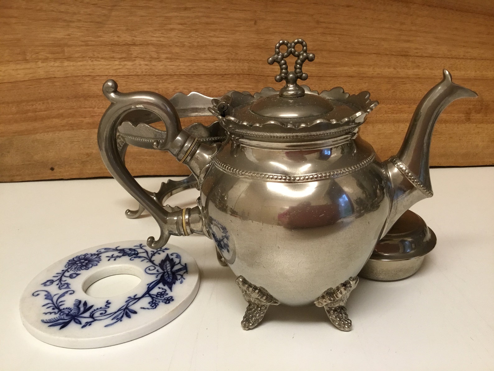 Silverplated Antique teapot Dutch plus tea farmer warmer with Etsy