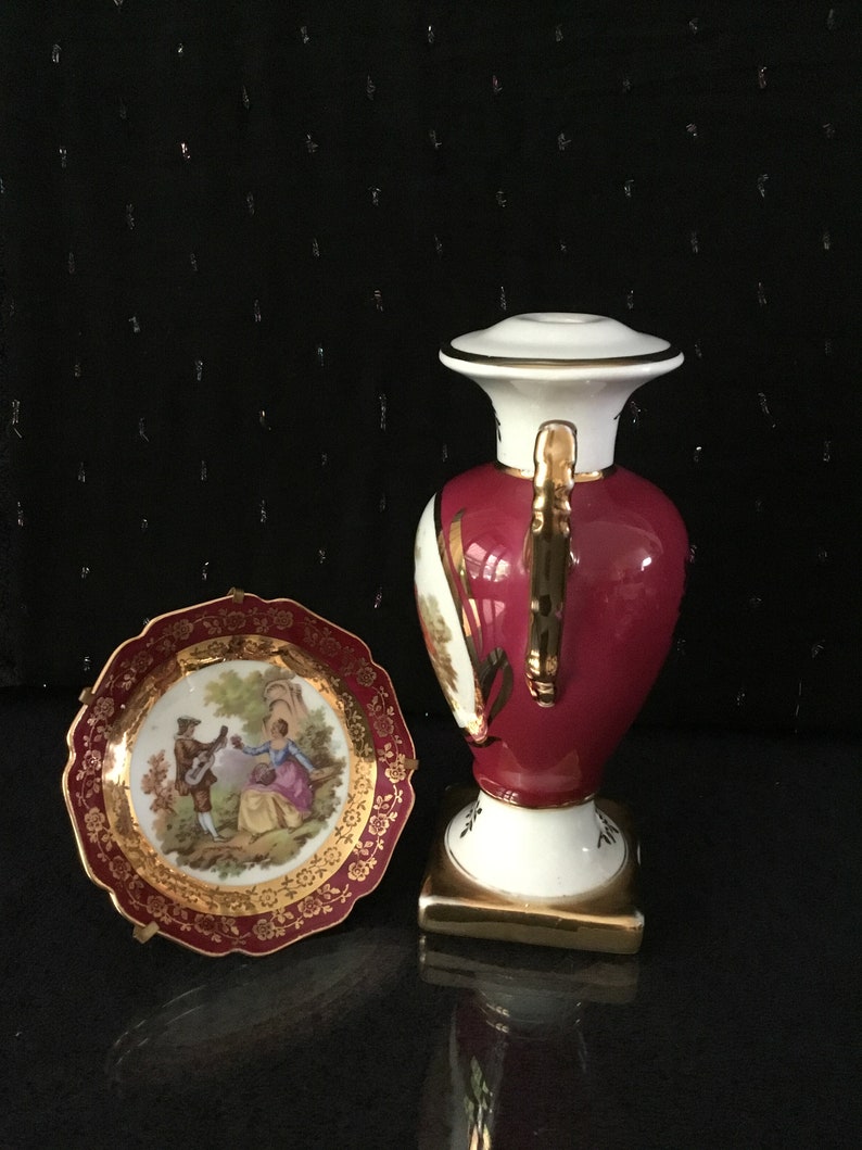 Limoges porcelain Antique limoges vase Etsy
