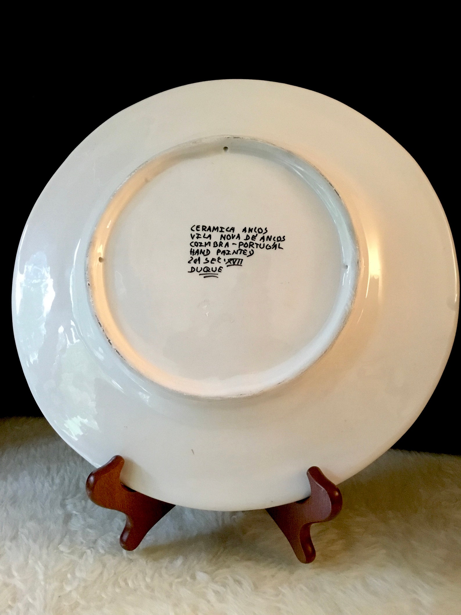 Portugal ceramic colorfull wall plate with Forest decoration | Etsy