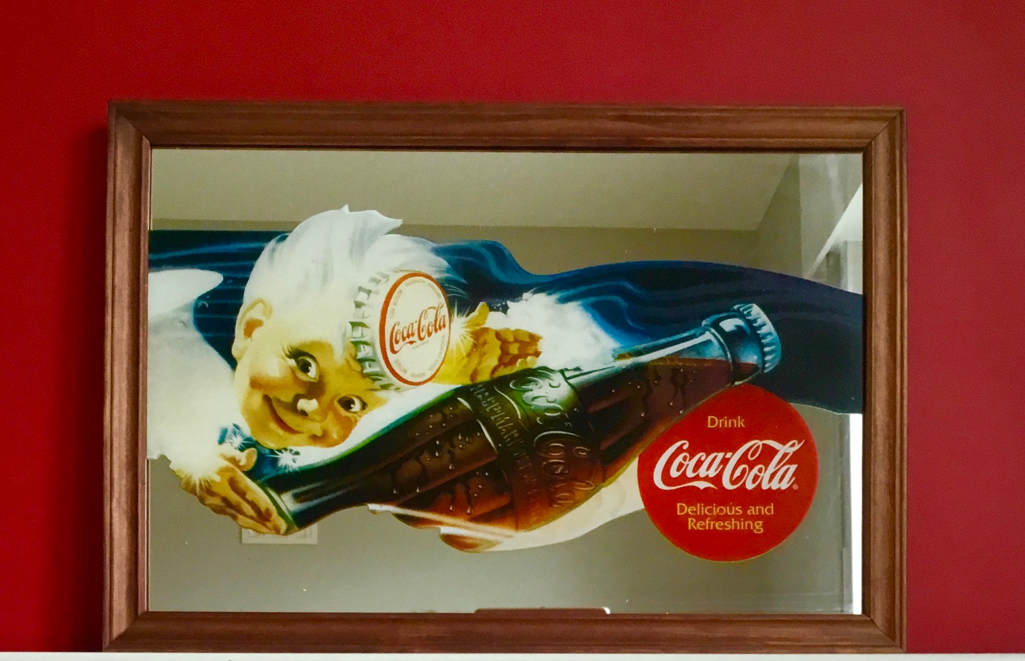 コカ・コーラ ビンテージ ウォールミラー コレクター向けの
