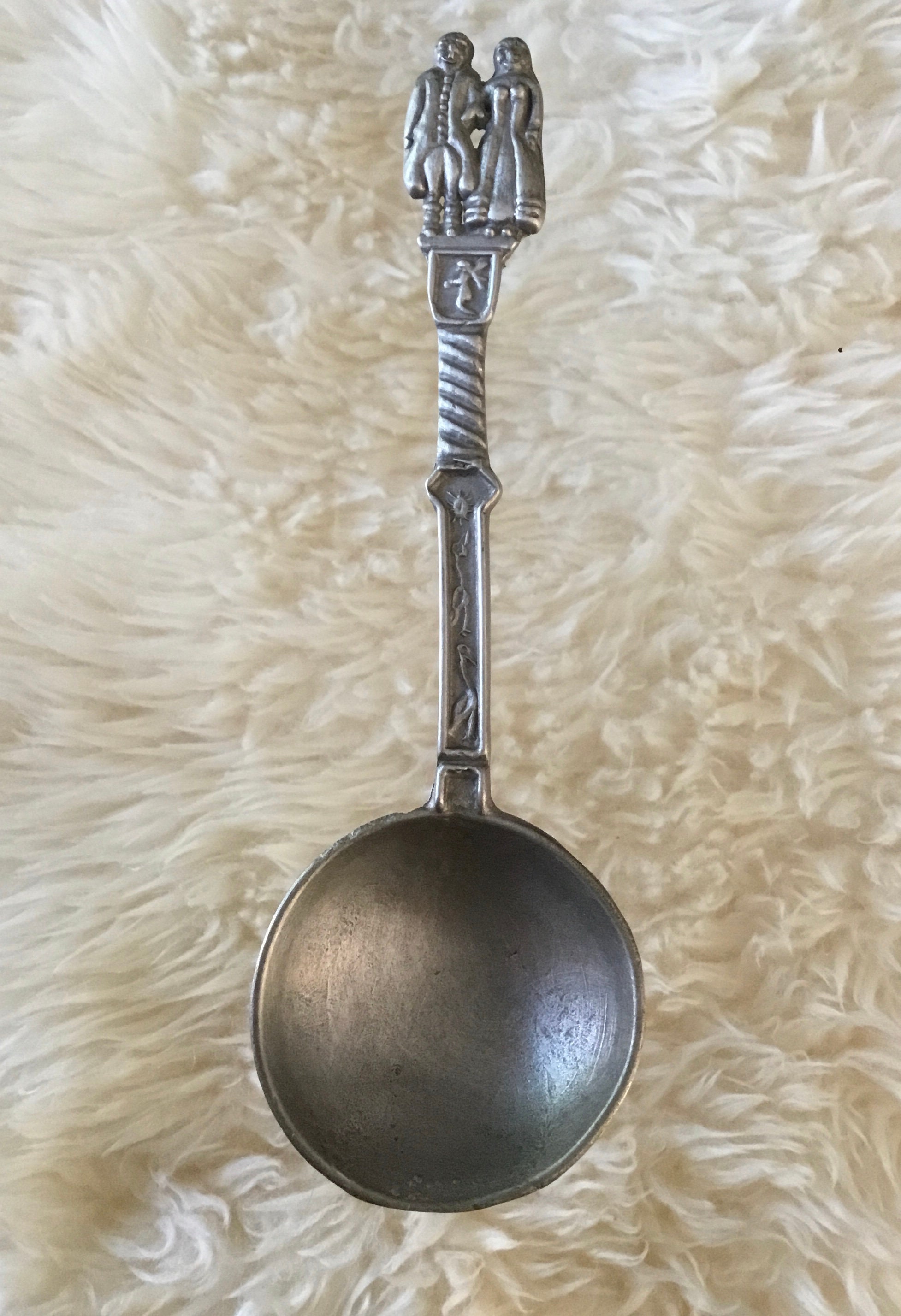 Antique Dutch Spoon in Pewter With Holder Woods. Etsy
