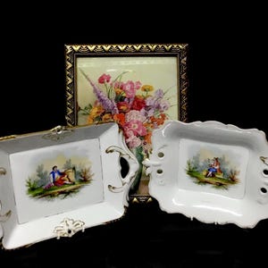Porcelaine de Paris  antique bowls From 1800s. Art Nouveau