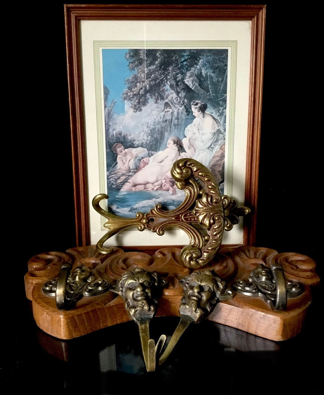 Italian Brass Vintage Coat Hook, Wall Hook, Wall Hangers, Victorian