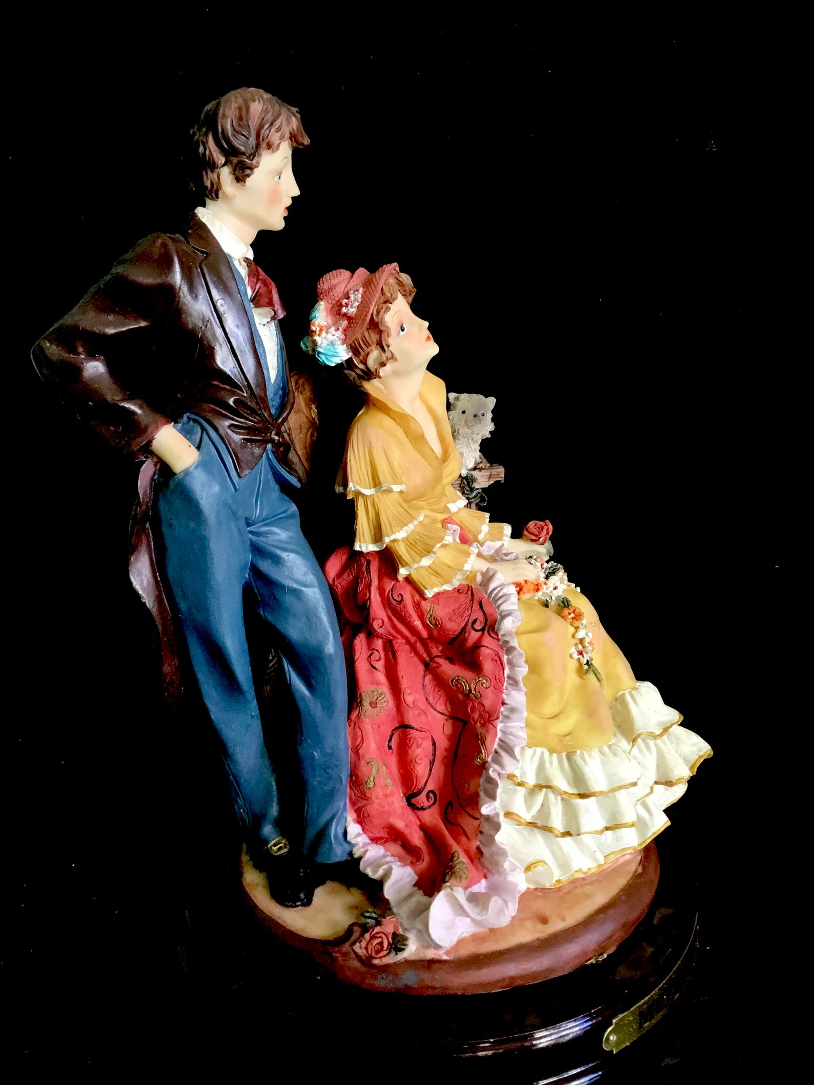 Meerchi French Colonial Couple Figurine and Large Figurine Etsy
