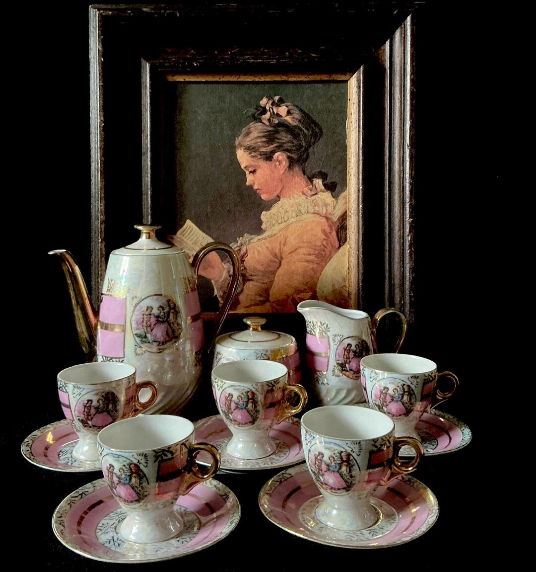 Luster Tea Set Vintage Lusterware Romantic Tea Set With Pink Details - Etsy