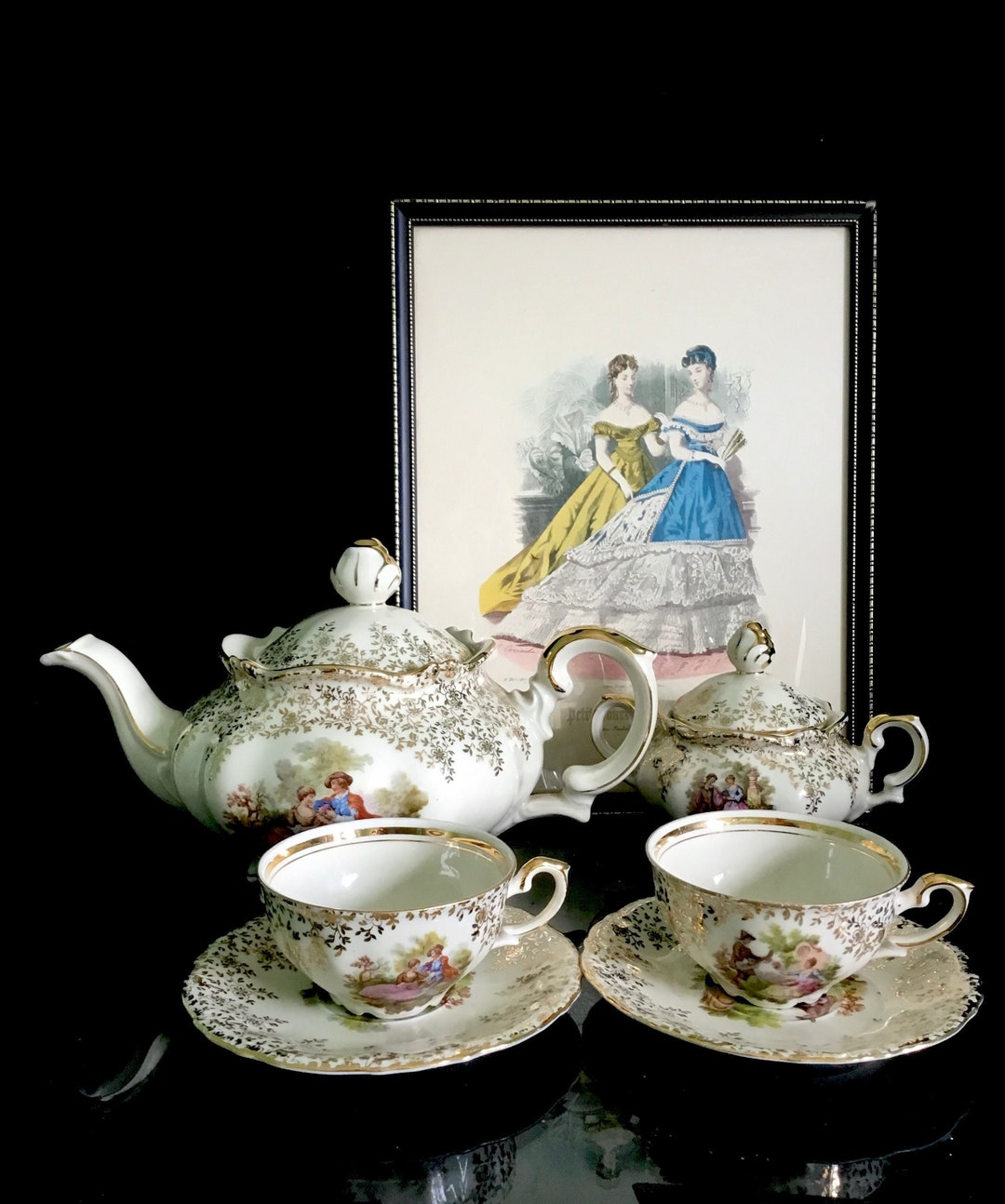 Kronester Bavaria Porcelain Antique Romantic Tea Set. Rare - Etsy