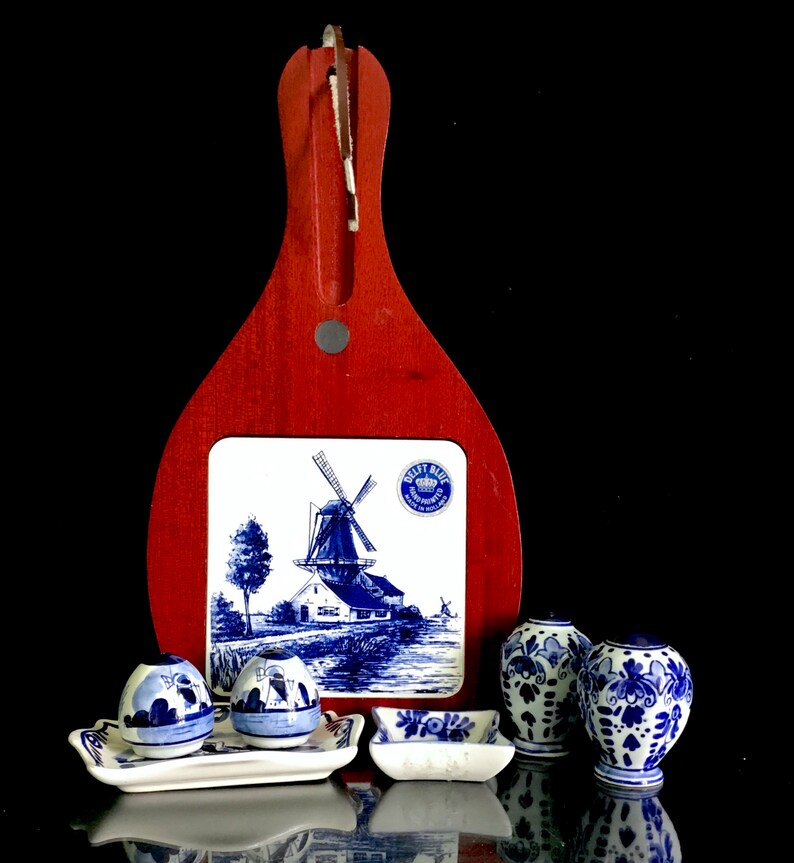 Delft Blue Vintage Porcelain Vintage Set Peper and Salt - Etsy