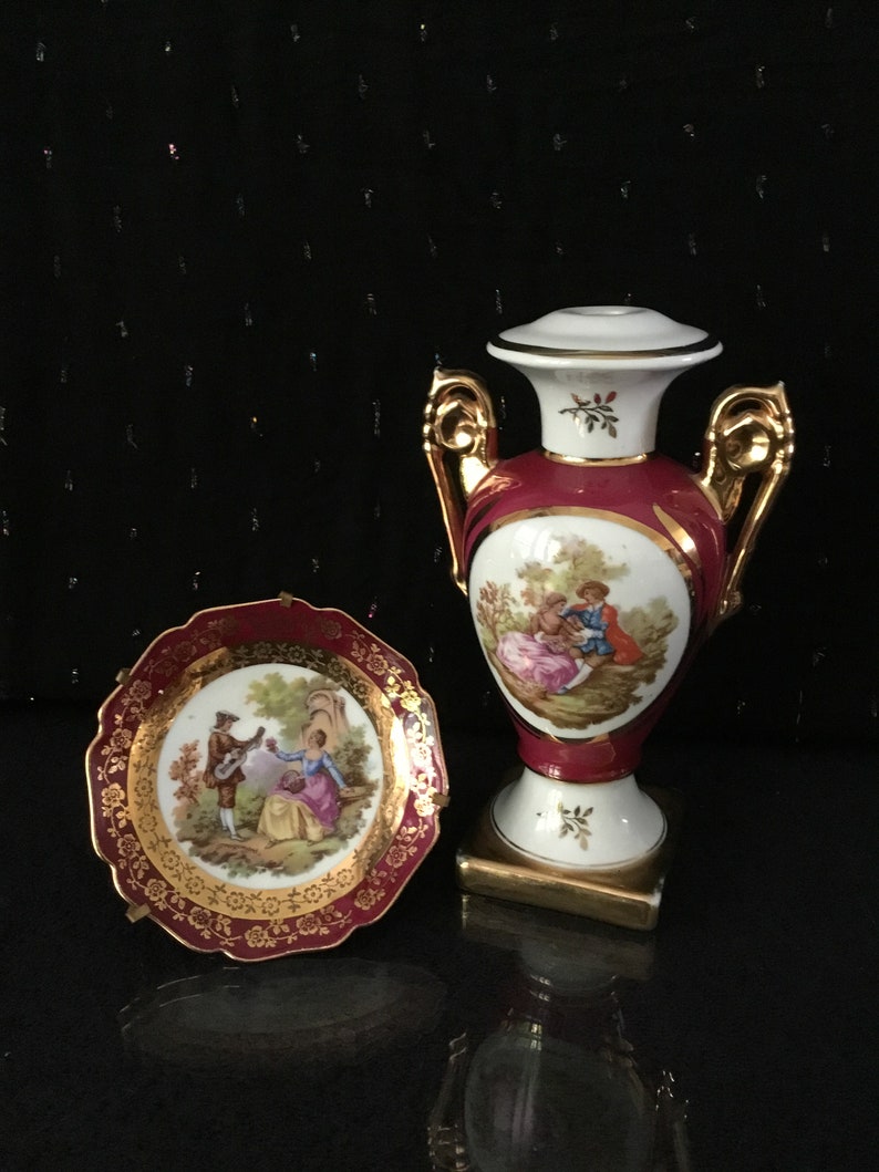 Limoges porcelain Antique limoges vase Etsy