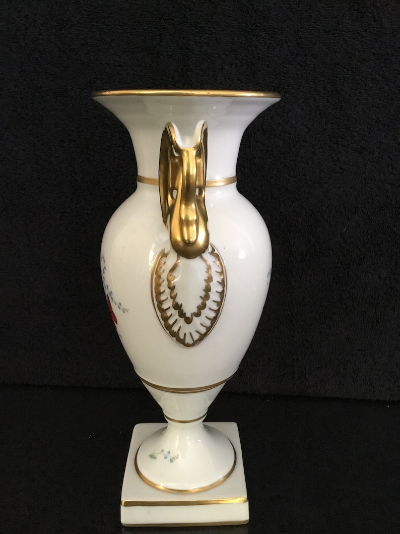 Limoges butterfly porcelain vase rare