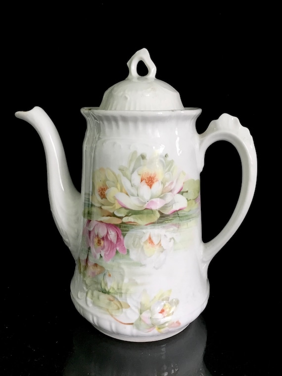 Art Nouveau French porcelain antique floral tea set Rare
