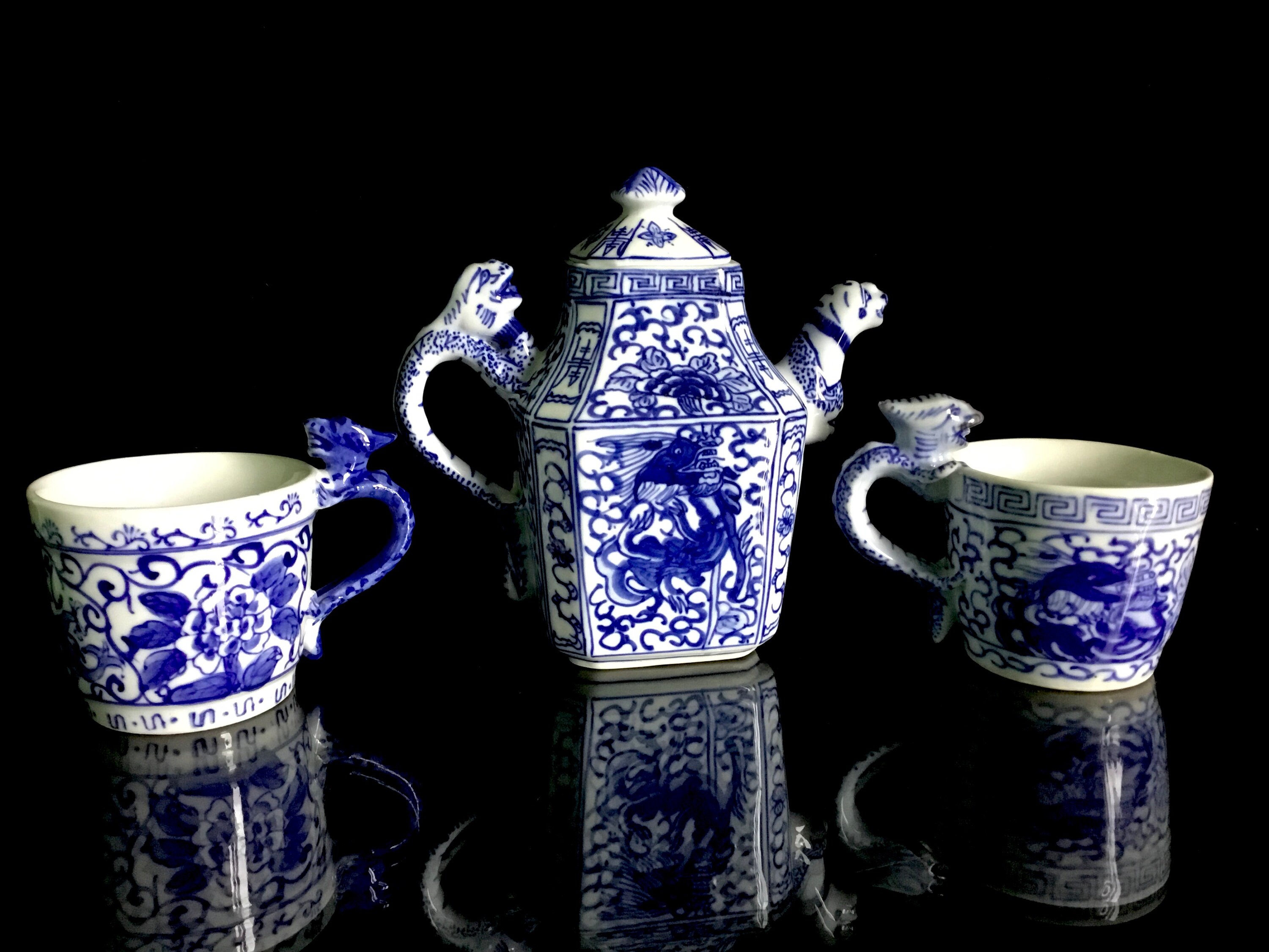 Chinese Porcelain Antique Tea Set Qianlong Nian Zhi Porcelain Etsy