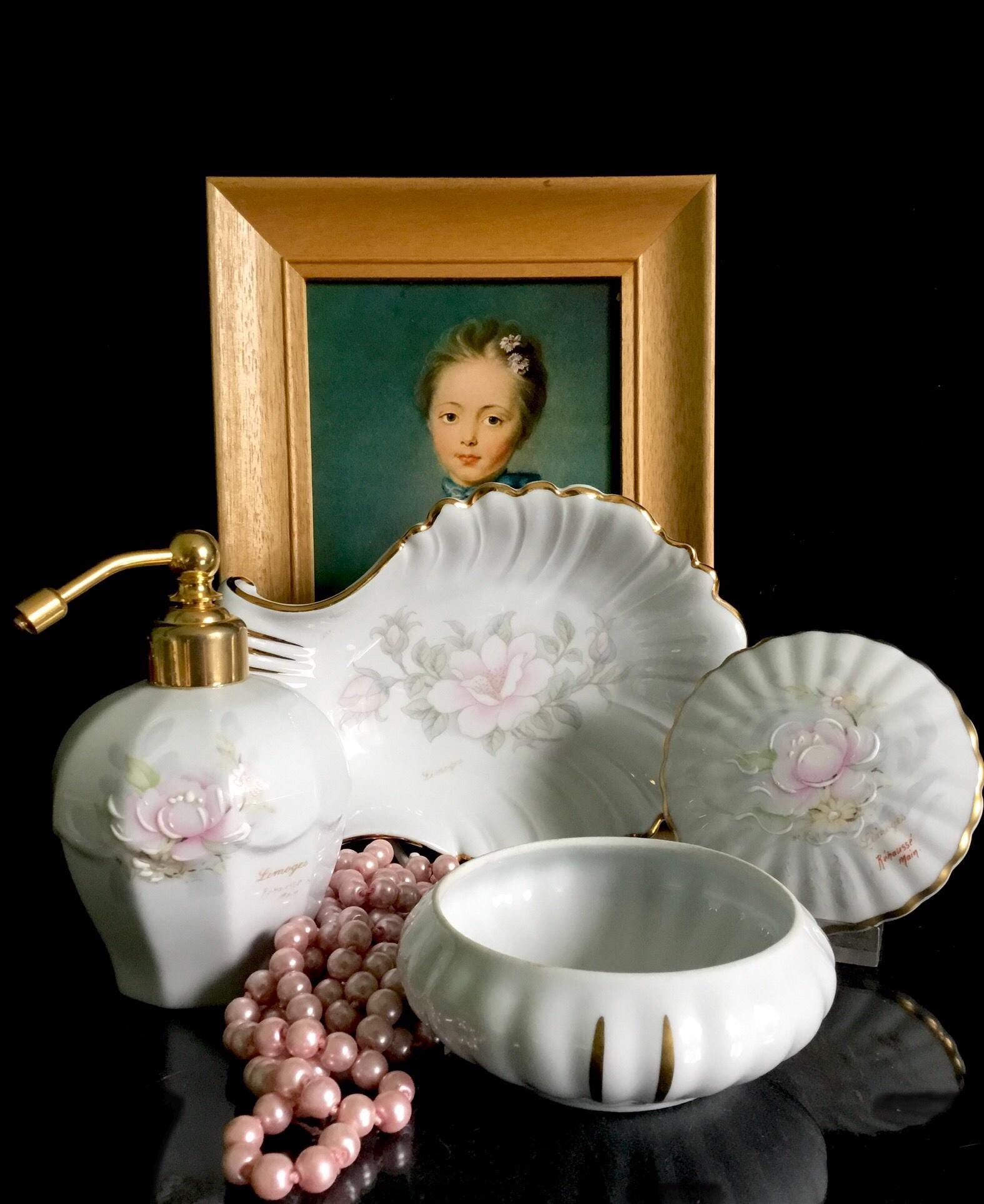 E LIMOGES ボックス　香水瓶 E LIMOGES ボックス 香水瓶 Limoges Porcelain Vintage Floral