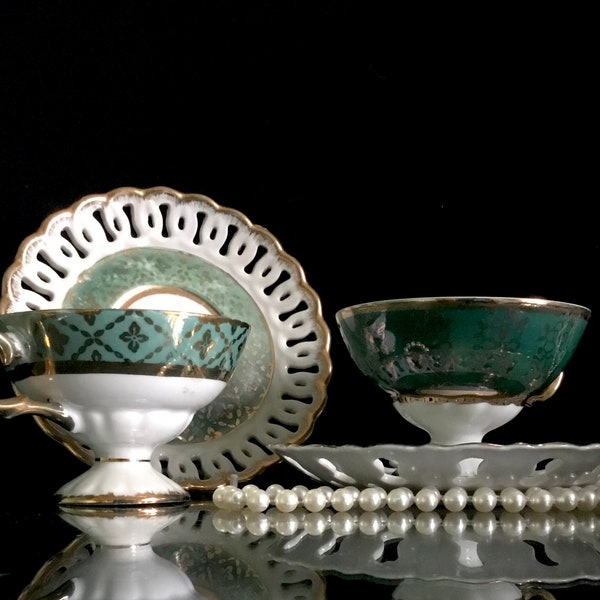 Versailles Porcelain antique tea Cup green