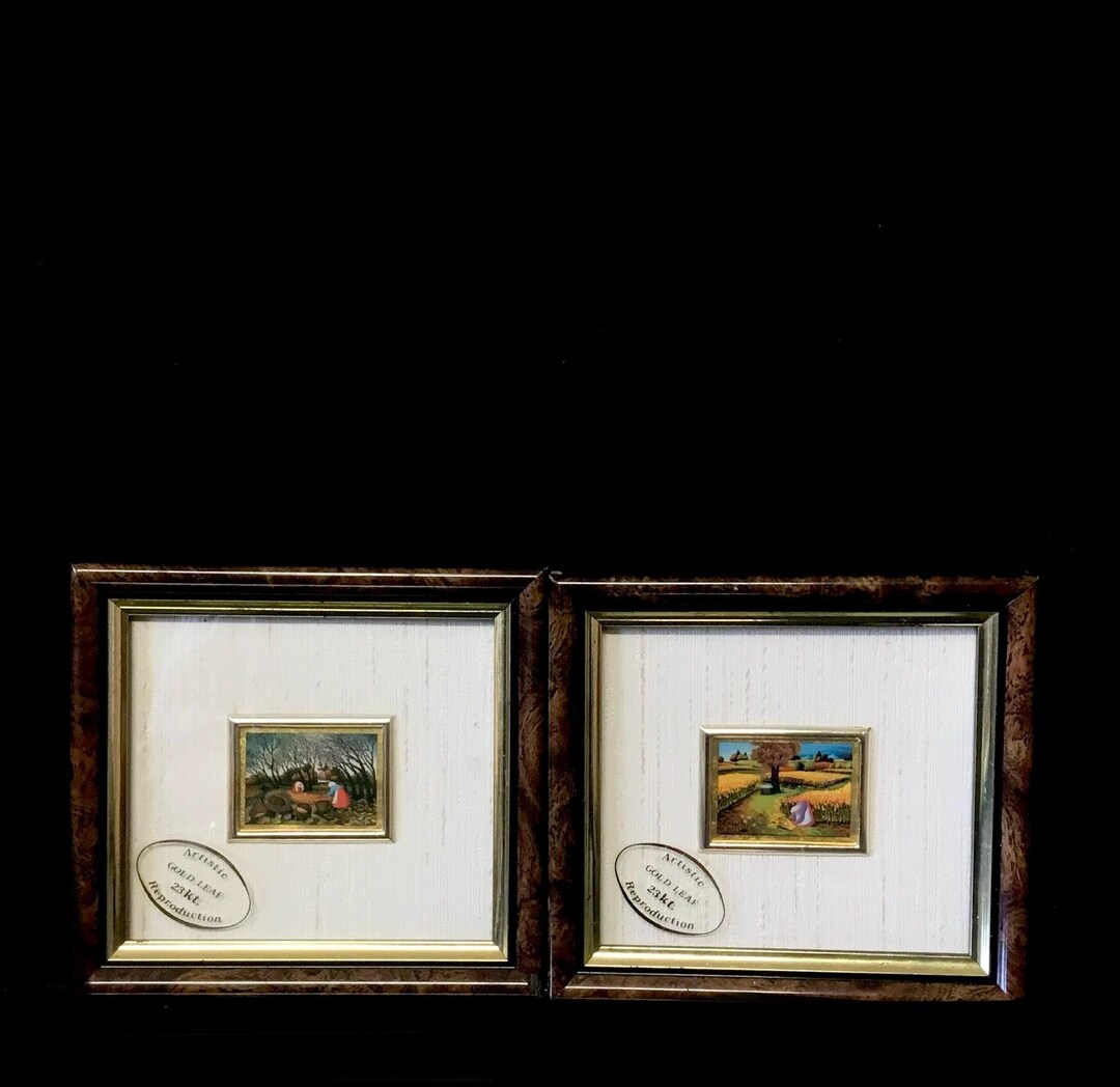 イタリア 製クロモリトグラフ 23金 金箔画 アンティーク - メルカリ