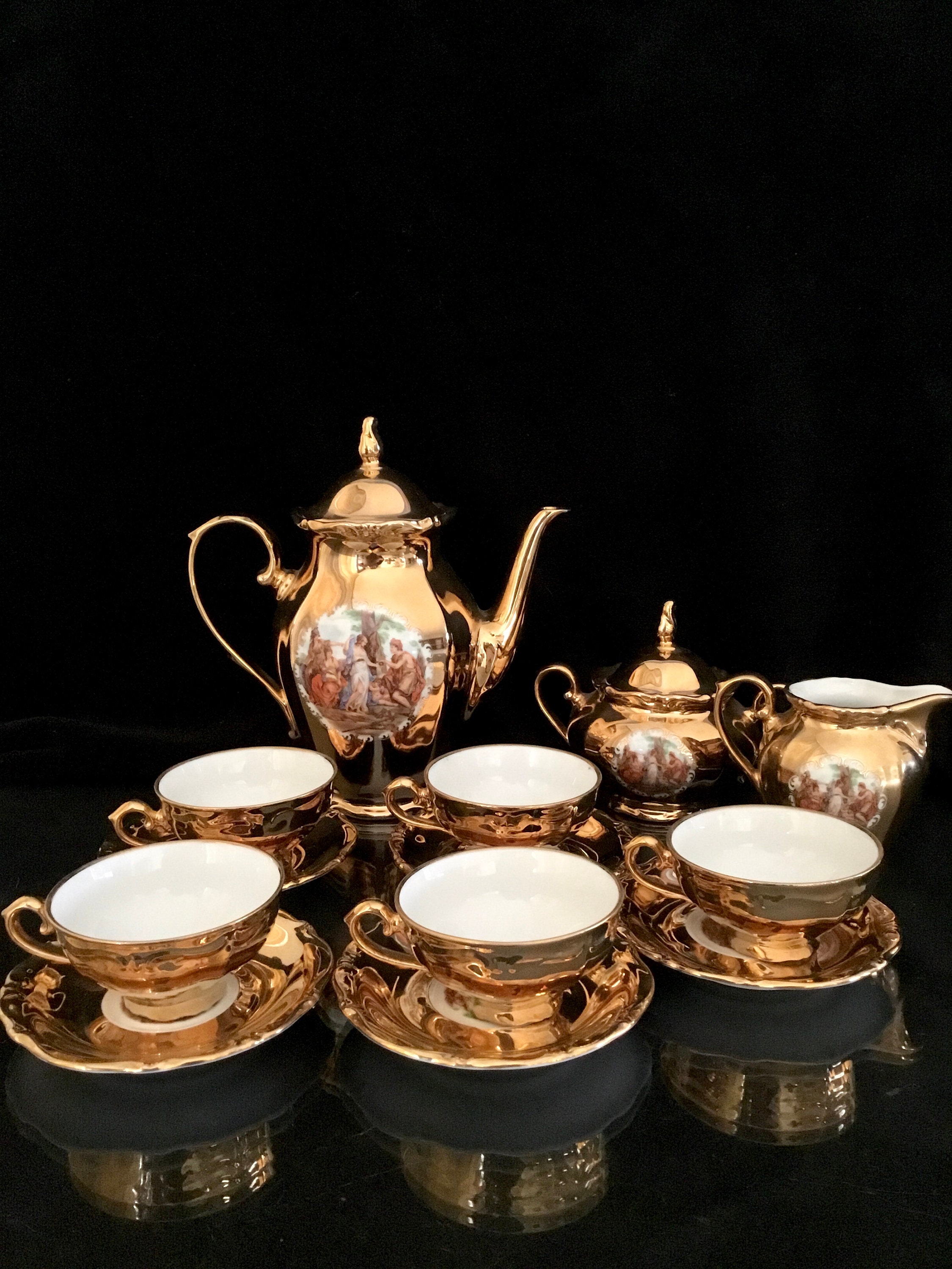 Bavaria Porzellan Alte Serien Mit Goldrand Bavaria porcelain Winterling Kirchenlamitz antique romantic | Etsy