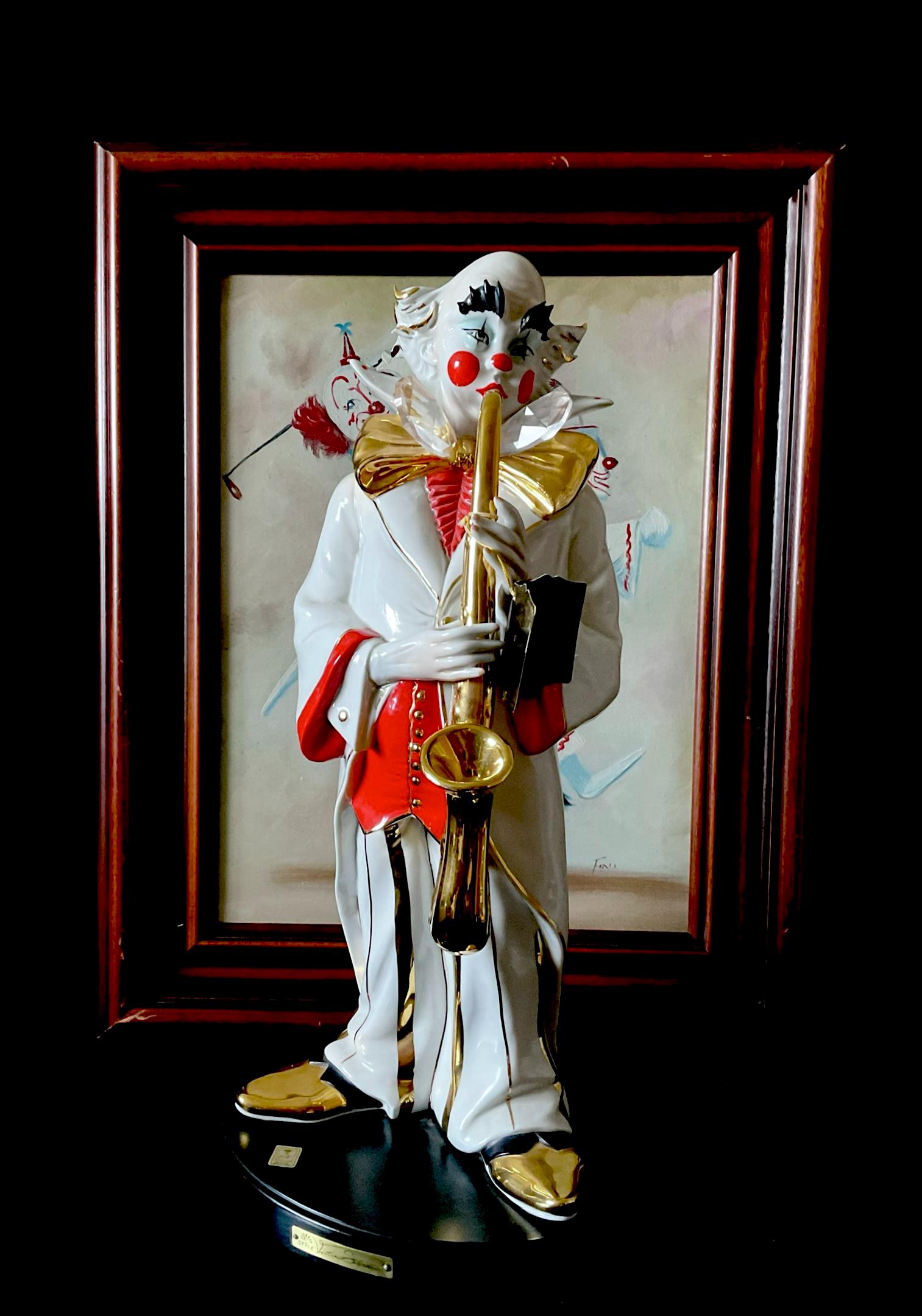 sabadin-vittorio　イタリア製　高級セラミック　ピエロオブジェ sabadin-vittorio イタリア製 高級セラミック ピエロオブジェ - メルカリ