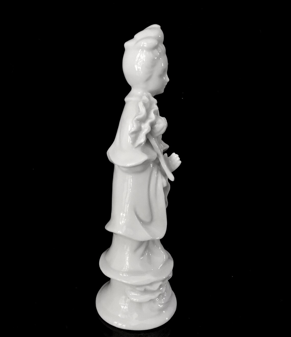 Chinese porcelain antique figurine porcelain lady with lotus Etsy