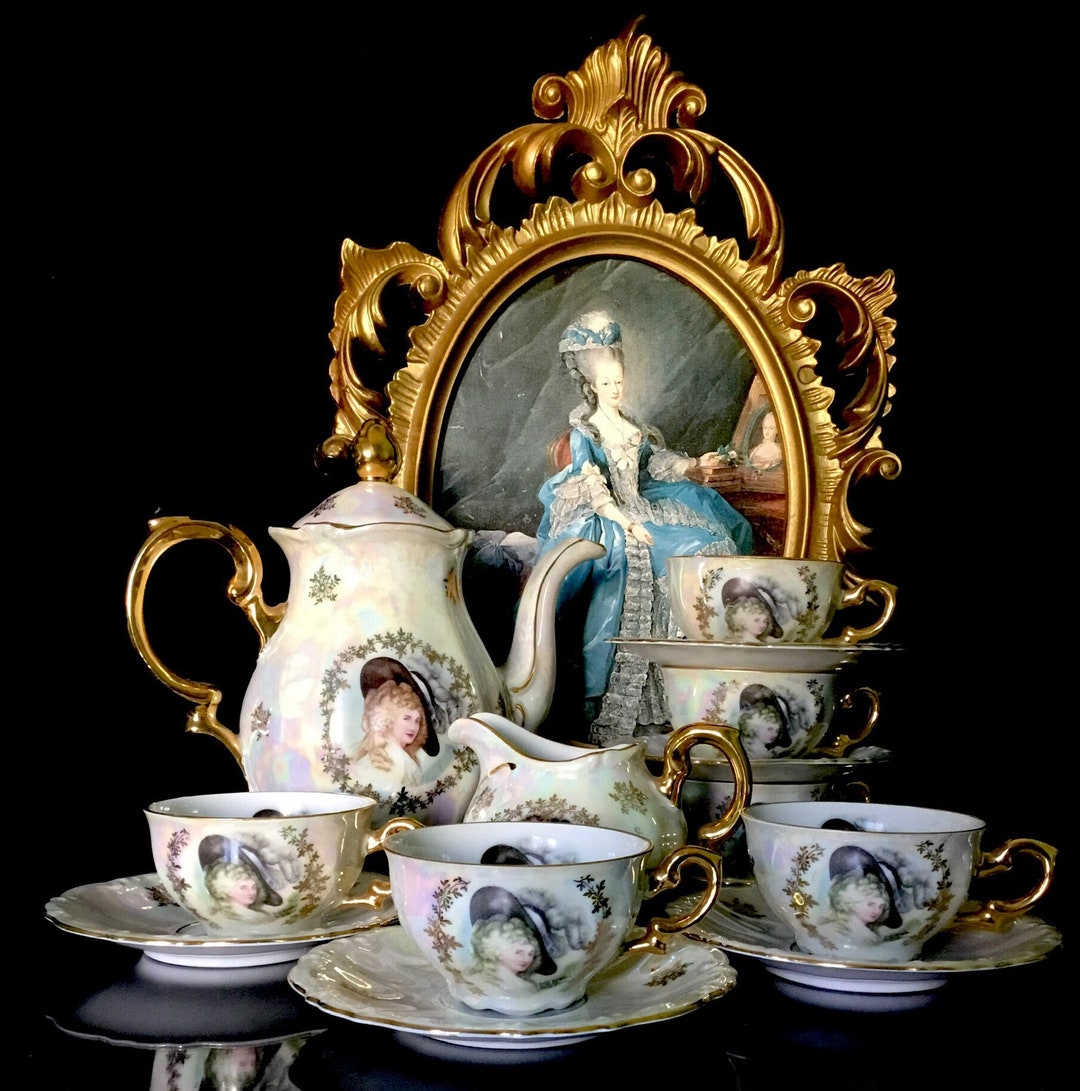 Bavaria Leni Parbus porcelain Antique Tea Set With a Portrait of a ...