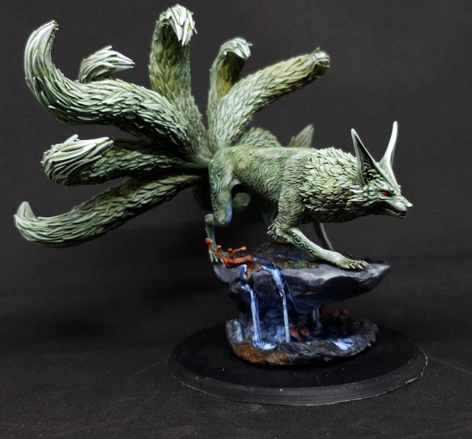 Hanako the Kitsune Druid riding Kyubi spirit Fox Wood Sylvan Etsy