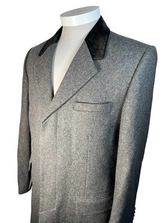 King & Allen Bespoke Tailored Wool Cashmere Grey … - image 3
