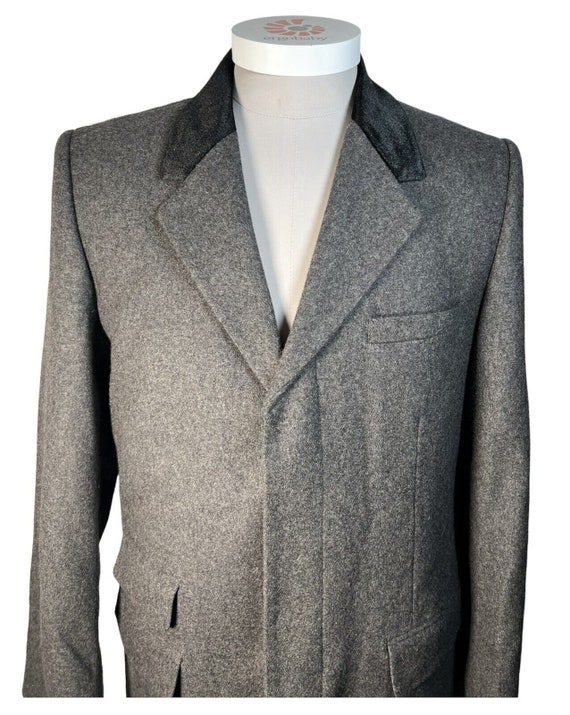 King & Allen Bespoke Tailored Wool Cashmere Grey … - image 8