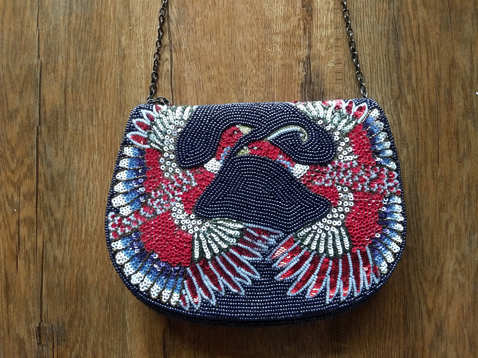 Phoenix Clutch Unique Navy Blue Sophisticated Evening Bag Etsy Australia