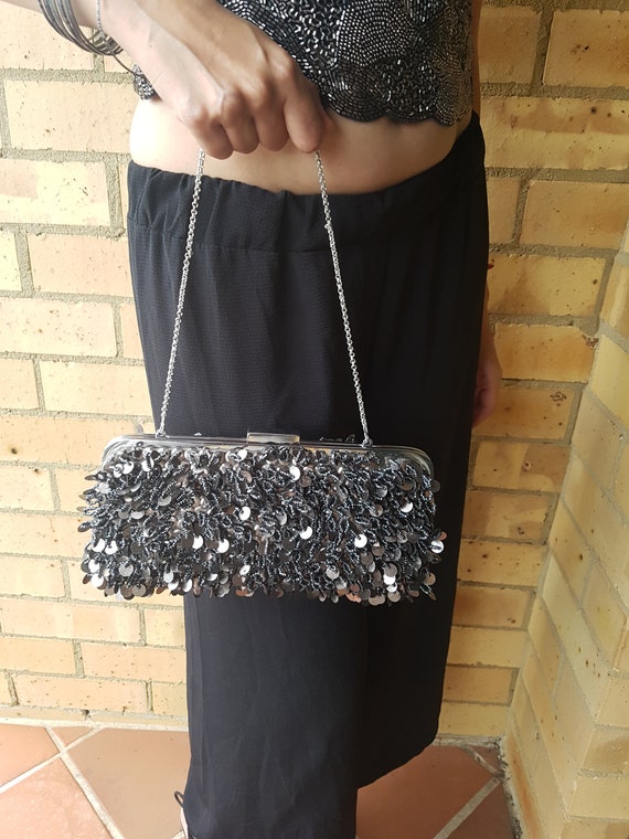 Tassen & portemonnees Tasjes & Miniportemonnees Vintage zwarte kralen tas Lancome cadeau met aankoop
