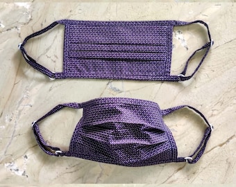 Polka Dot Cotton Face Mask: Adjustable, Reusable, with Nose Wire