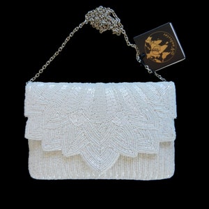 Art Deco Wedding Clutch, Bridal Clutch, Couture Bridal Purse, Bridal Shower Gift image 4