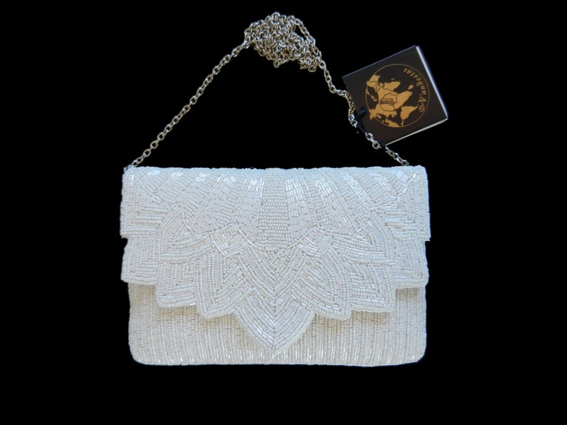 Art Deco Wedding Clutch, Bridal Clutch, Couture Bridal Purse, Bridal Shower Gift image 4