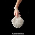 Bridal Clutch, Wedding Clutch, Shell Shaped Beaded Wristlet,Couture Silver Bead Bag,Art Deco Bride Purse,Designer Statement Piece product logo