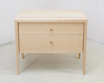 Maple nightstand, Solid wood furniture, Custom size colour material