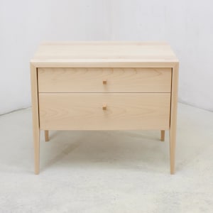 Maple nightstand, Solid wood furniture, Custom size colour material