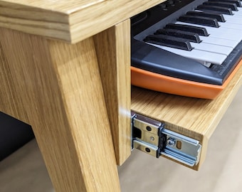 Music STUDIO DESK, Custom sound recording table, Wood furniture, Oak veneered