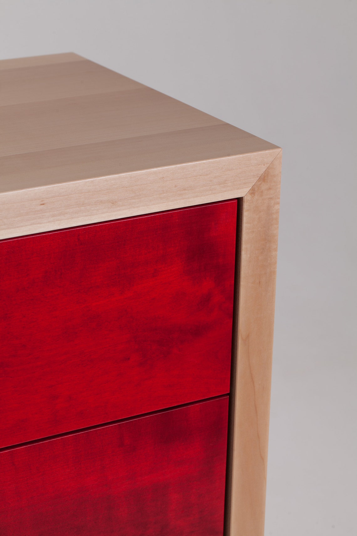 RED Transparent Stain MAPLE DRESSER/ Rot Kommode aus Etsy