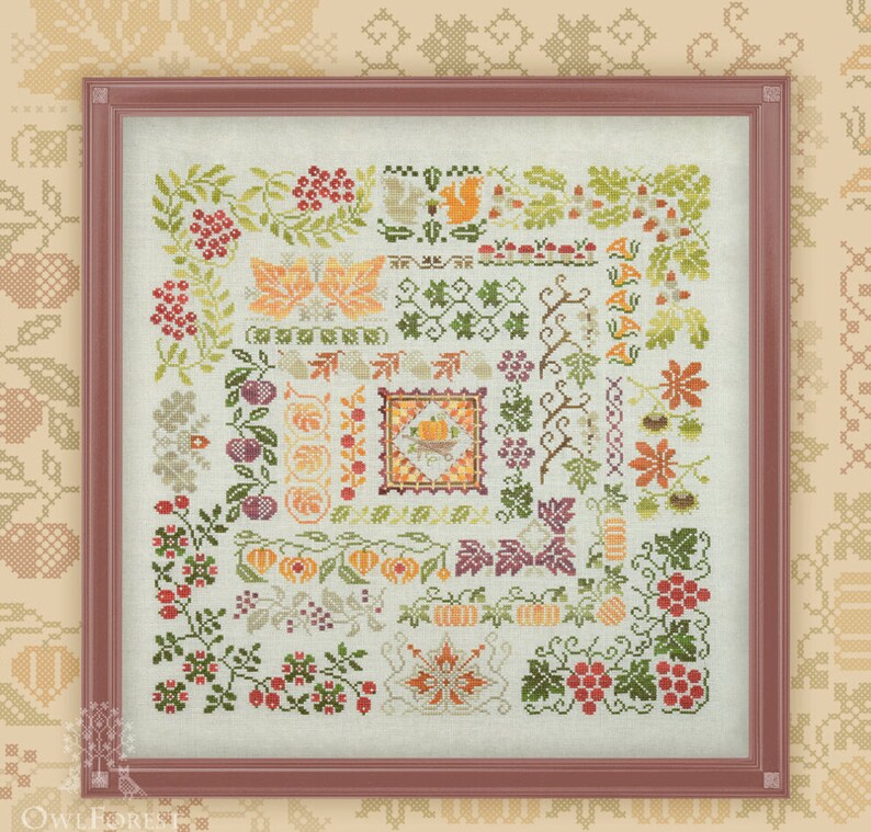 New Modern Counted Cross Stitch Kit Embroidery Primitives Etsy