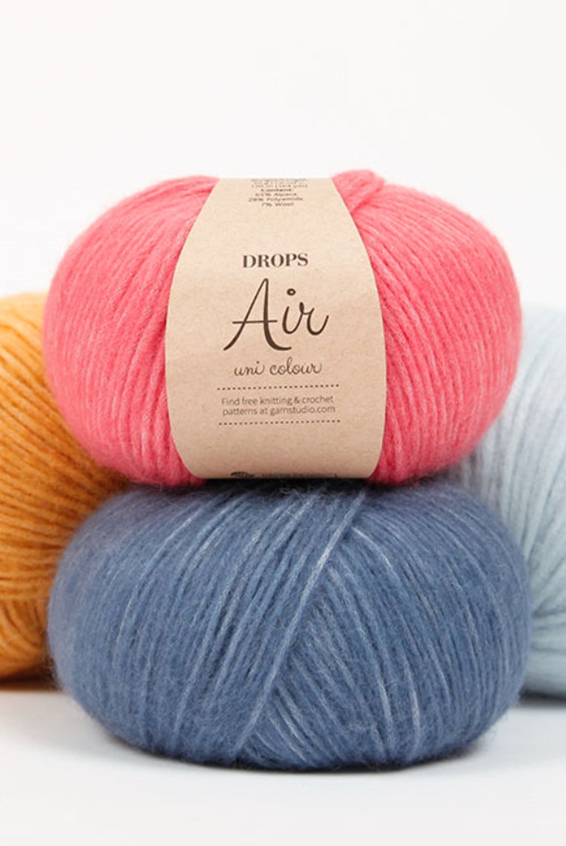 DROPS Air Yarn 164yds/150m 1.8oz/50g Group C. Medium Thick Etsy