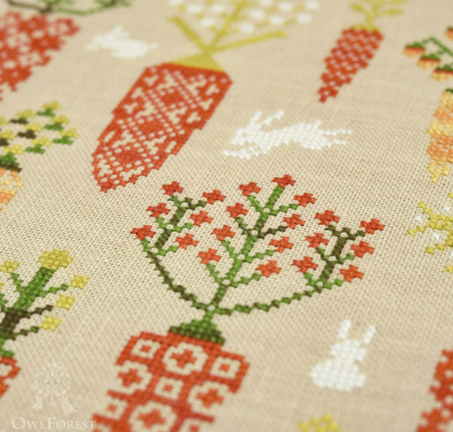 New Sealed Counted Cross Stitch Hand Embroidery Kit Carrot Etsy